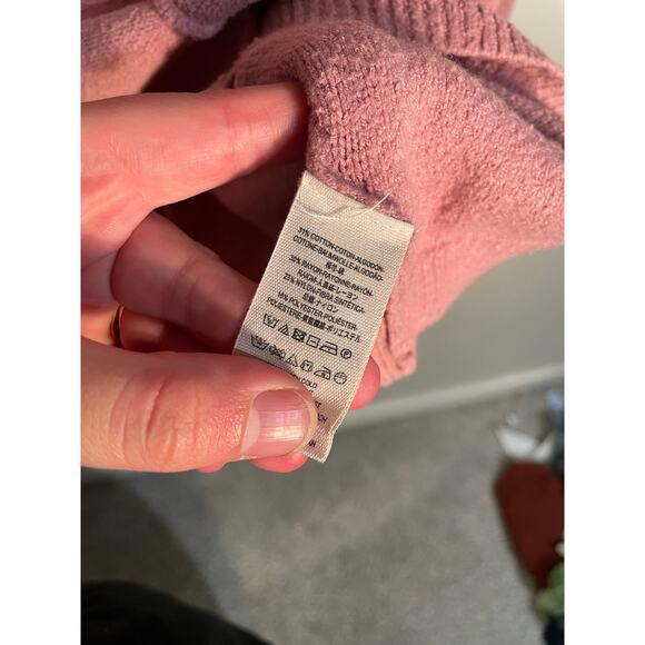 Free People Take Me Places Pink Pullover Sweater Size Medium - Picture 10 of 10